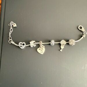Elegant Silver Charm Bracelet